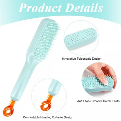 Self Cleaning Comb | One-pull Clean Anti Static Hair Brush (1 Piece)